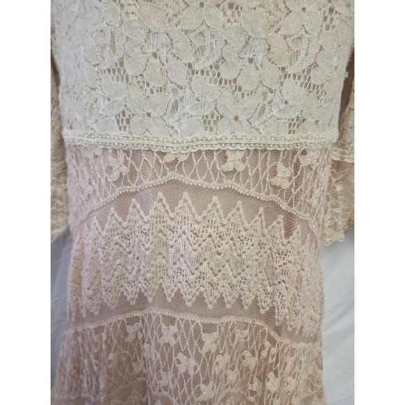 The Cow N by Aje Sun Lace Dress Maxi‎ Boho Romantic Vintage Style Cream - Picture 2 of 6